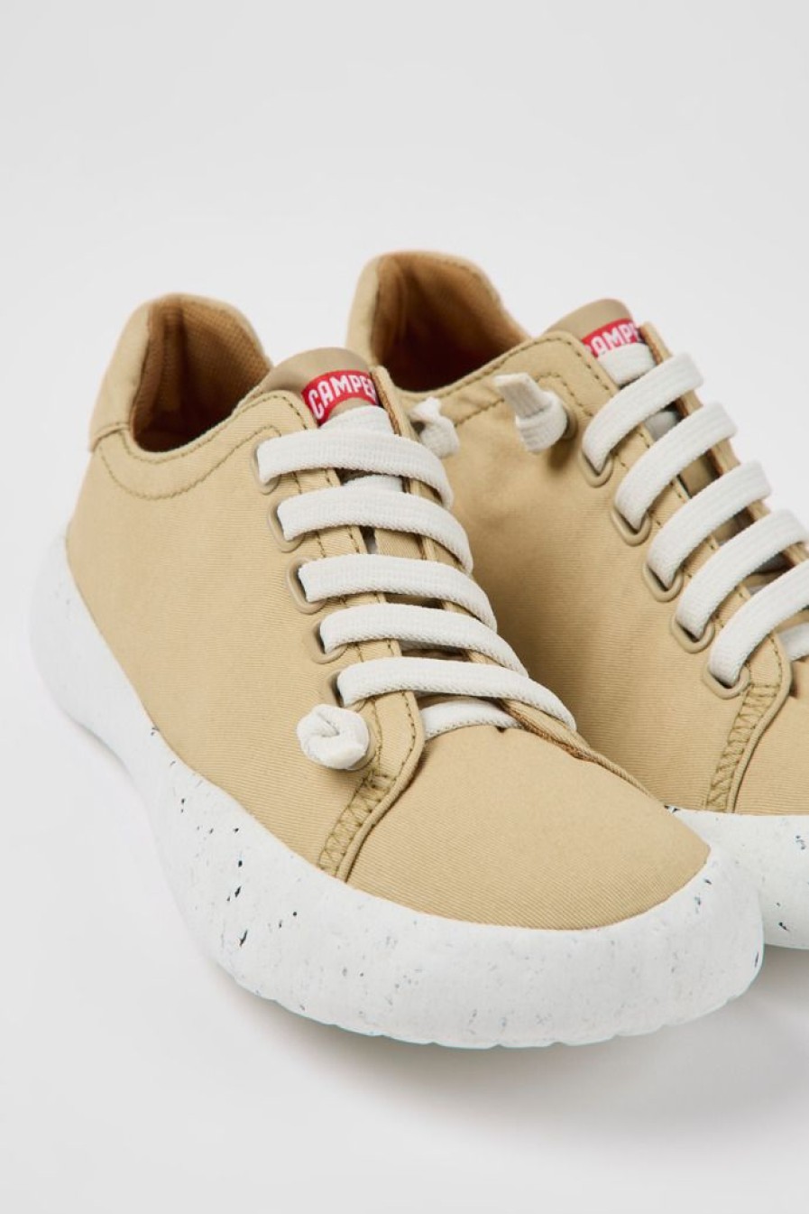 Camper Zapatillas | Sneakers Beige De Tejido Para Mujer