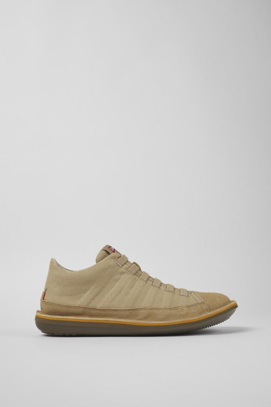 Camper Zapatos Casual | Zapatilla De Baloncesto De Tejido/Nobuk Beige Para Hombre