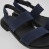 Camper Sandalias | Sandalia De Piel Azul Para Mujer