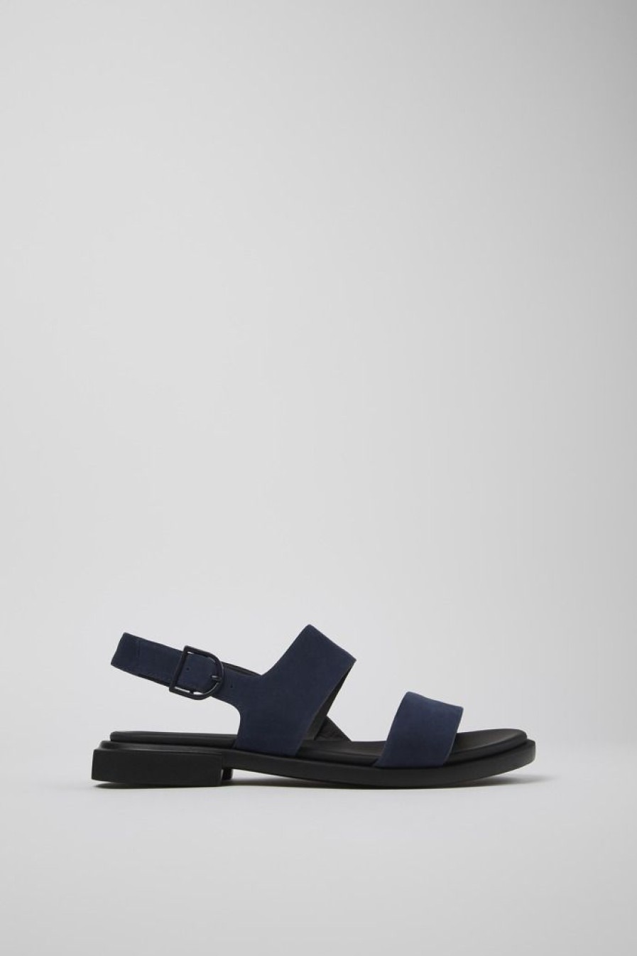 Camper Sandalias | Sandalia De Piel Azul Para Mujer