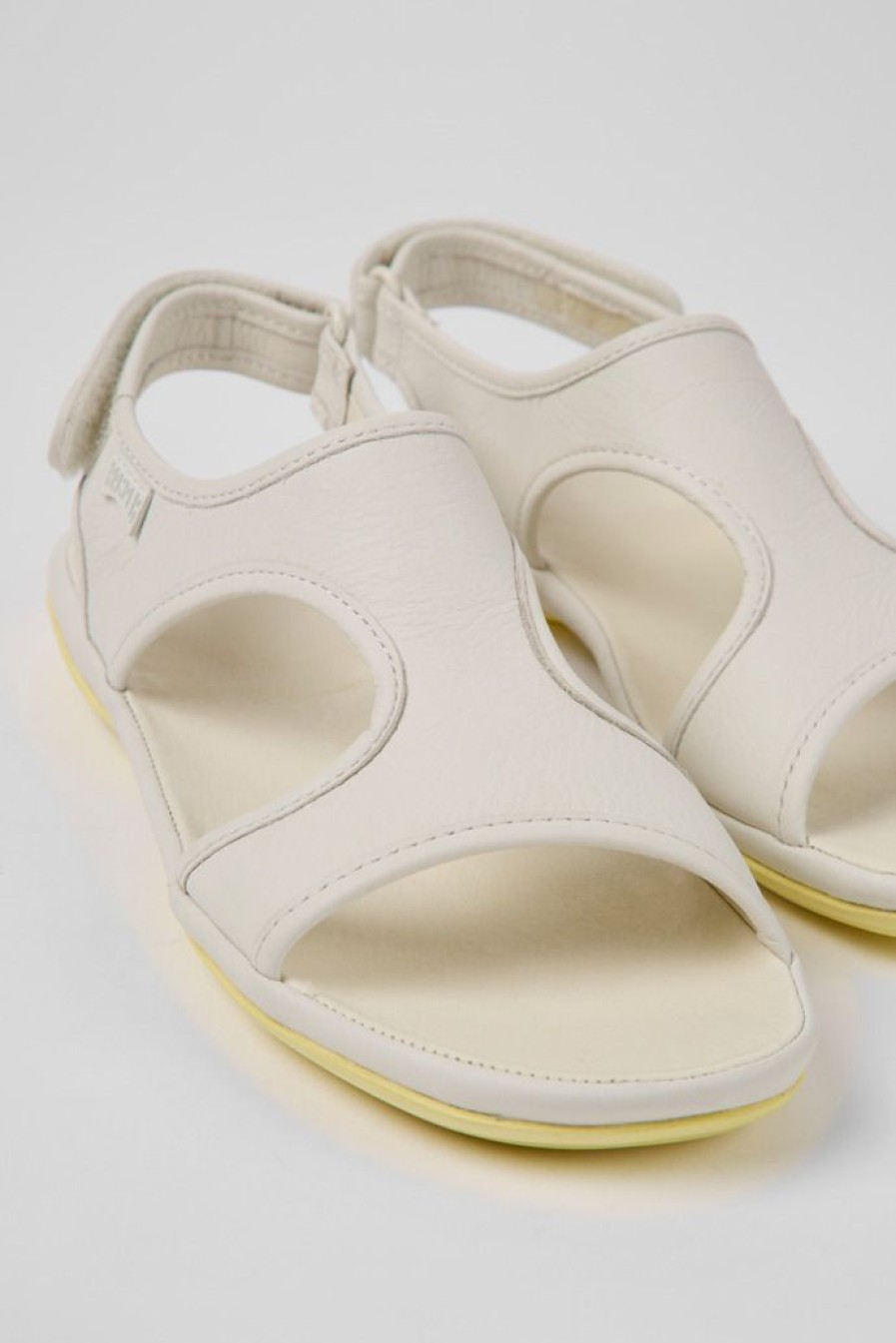 Camper Sandalias | Sandalias De Piel Blancas Para Mujer