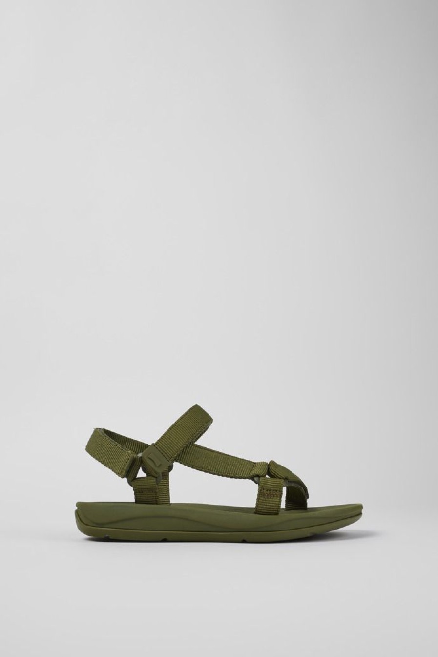 Camper Sandalias | Sandalia De Tejido Verde Para Mujer