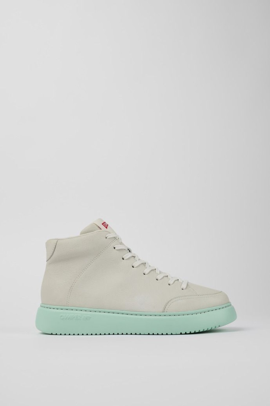 Camper Zapatillas | Sneaker Alta De Piel Blanca Para Hombre