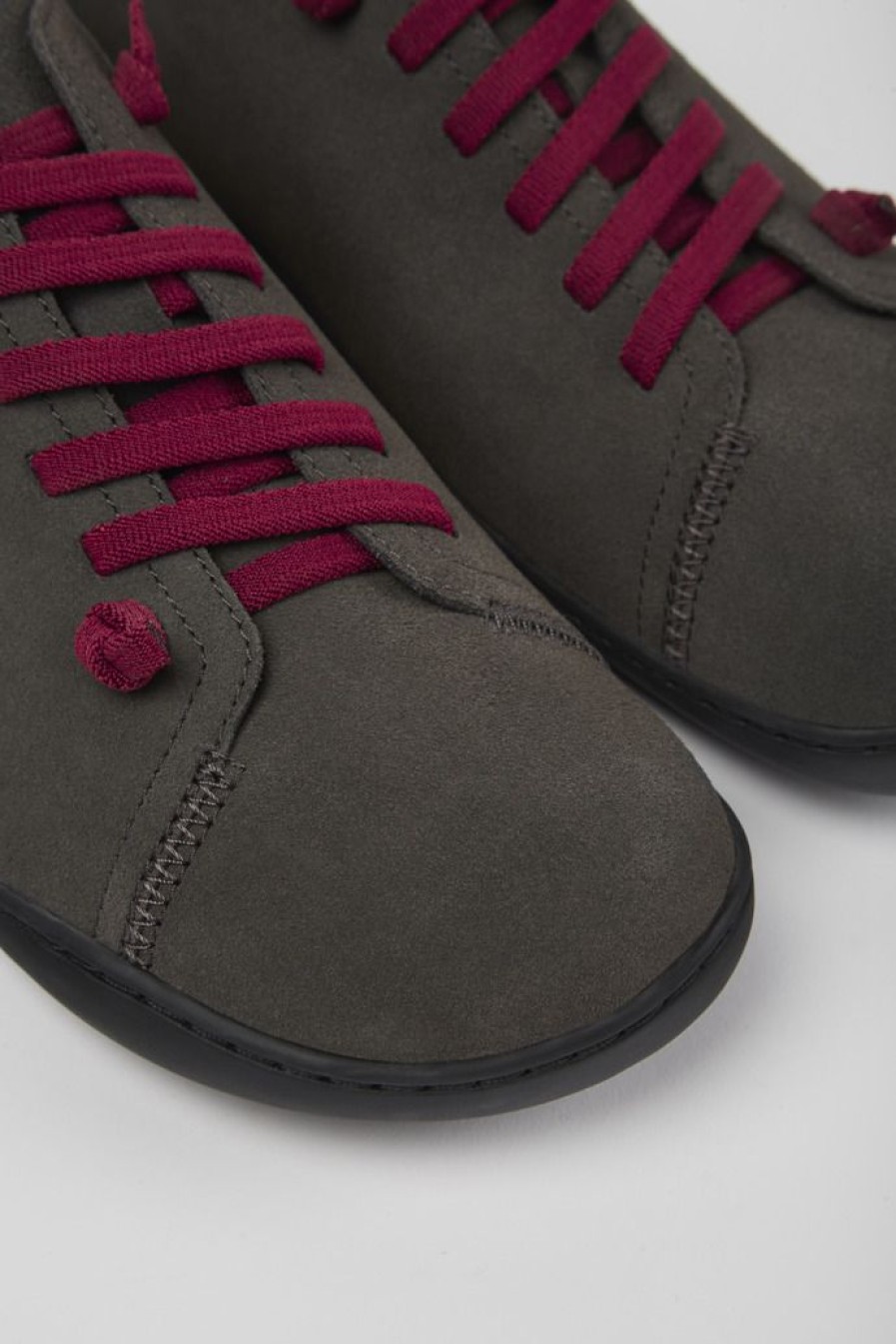 Camper Zapatos Casual | Zapatos Grises De Nobuk Para Hombre