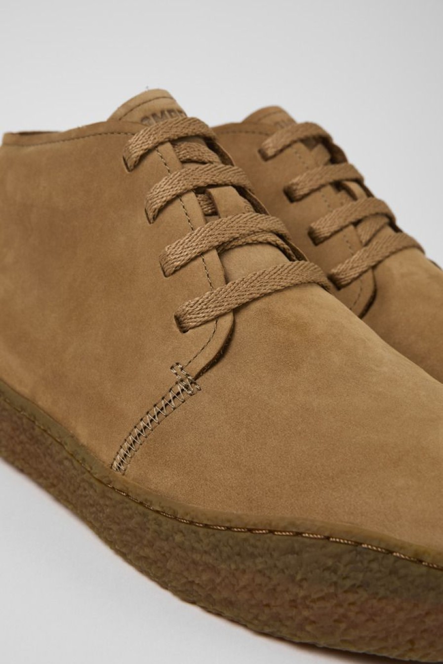 Camper Botines | Bota Safari De Nobuk Marron Para Hombre