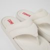 Camper Sandalias | Chancla De Piel Blanca Para Mujer