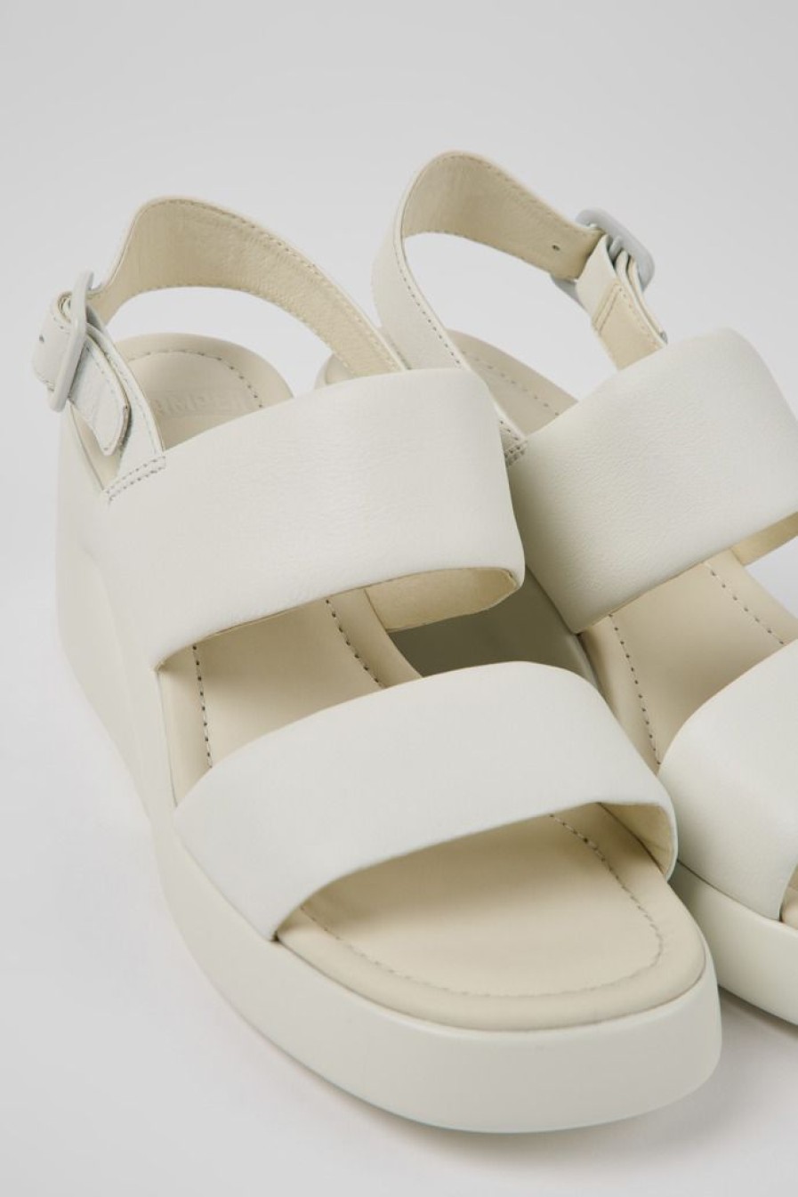 Camper Sandalias | Sandalias De Piel Blancas Para Mujer